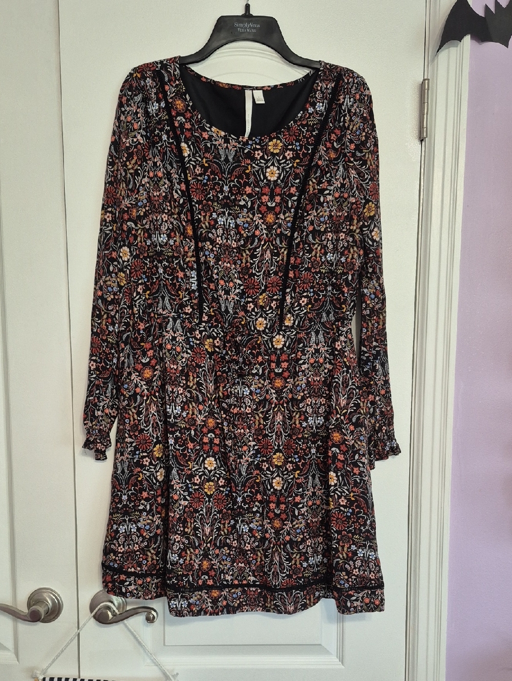 LAUREN CONRAD Floral Burnout Long Sleeve Dress